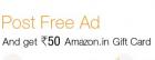 Post an ad on Junglee and get Free 50 Rs Amazon gift card(New offer)