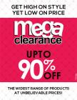 Upto 90 % Off Mega Clearence Sale