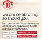 One way fares starting at Rs.1,299 all in
