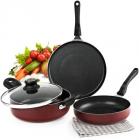 Cello Prima Non-Stick Aluminium 3-Piece Induction Bottom Cookware Set  (Aluminium, 3 - Piece)