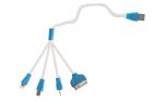UBEST Fastest High Speed USB Data Transfer & Charging Cables 5 in 1 Multi USB Cable for All iOS, Android, Windows series Mobile phones, Tablets, MP3 Players, Cameras, Game Consoles- UBEST-5N1USB-127-WHITE