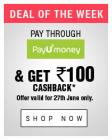 Pay through Payumoney & get Rs. 100 Cashback