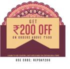 Rs 200 off on orders above Rs 500