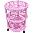 Princeware Maria 3 Rack Big Trolley, Pink