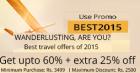 Upto 60% off + extra 25% Off On Travel Deals