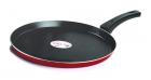 Pigeon by Stovekraft Mio Aluminum Flat Tawa, 250mm (Pink/Red)