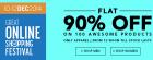 Flat 90% Off on 100+ Products @ 12 PM