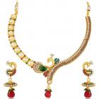 Sukkhi Peacock Gold Plated Kundan Necklace Set