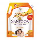 Santoor Classic Gentle Hand Wash, 1500ml with Natural goodness of Sandalwood & Tulsi