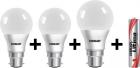 Eveready 3 W, 5 W, 7 W LED 6500K Cool Day Light Combo Bulb(White, Pack of 3)