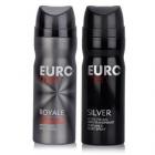 Euro Style Set of 2 Mens Deodorant- (Royale and Silver)