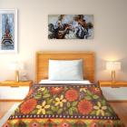 IWS Printed Single Blanket Multicolor  (1 Single Bed Fleece Blanket)