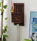 Brown Wooden Letter Rack Cum Key Holder by Art of Jodhpur