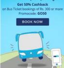 Get 50% Cashback on Bus tickets bookings of Rs. 300 more