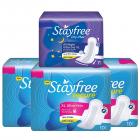 Stayfree Secure Ultra Thin Pads - 10 Pads (Extra Large, Pack of 3) with Free Dry Max All Night Ultra Dry Pads (Extra Large)