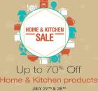 Upto 70% off on Home & Kitchen Products 27th - 28th July