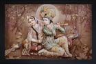SAF Radha Krishna Religious Frame Painting (Synthetic, 30 cm x 45 cm x 2 cm, Silver)