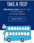 50% Paytm Cash (upto Rs. 250) on Bus Tickets