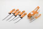 Amiraj Plastic Cutting Tools Set, 7-Pieces, White/Orange