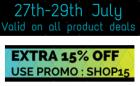 Get 15% off on all Product