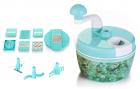 Ganesh Plastic All-in-One Manual Food Processer, Pool Green