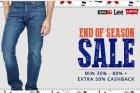 Min. 30% - 80% off + Extra 50% Cashback on Branded Jeans