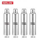 Nirlon Stainless Steel Water Bottle Set, 4-Pieces, Silver (F_Bottle 4PC 400ML)