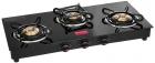 Prestige Marvel Glass 3 Burner Gas Stove (Black)