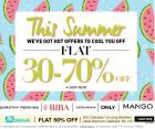 Minimum 30 - 70% off on Apparel, shoes & accessories