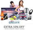 Additional 10% Cashback on Citibank Credit Cards on Minimum Purchase of Rs. 4000