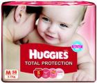 Huggies Total Protection Medium Size Diapers (58 Count)