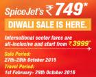 Spicejet Diwali Sale @Rs. 749 from 27th-29th Oct (domestic )