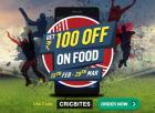 CricBites campaign-Rs 100 off on all orders