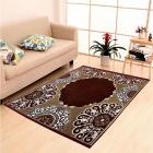 IWS Ethnic Velvet Touch Design Modern Chenille Carpet - 55"x84", Brown