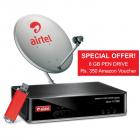 Airtel HD DTH With 8 GB Pendrive + Rs 350 Amazon Gv  + Free Installation & Free Delivery