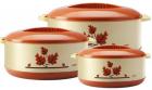 Milton Orchid Junior Set Pack of 3 Casserole Set  (450 ml, 790 ml, 1260 ml)