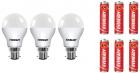 Eveready B22 Base 9-Watt LED Bulb (Pack of 3, Cool Day Light) with 6 1015 AA carbon Zinc Batteries