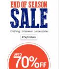 End of season sale- Upto 60% Off on Clothing, Footwear & Accessories