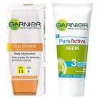 Garnier Sun Control SPF 15 with Power Active Neem Face Wash, 50g