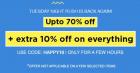 Tuesday Night Rush - Upto 70% Off + Extra 10% Off