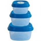 Princeware Fresh Vent Square Package Container Set, 3-Pieces