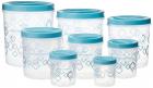 Princeware Twister Plastic Package Container Set, 8-Pieces, Blue