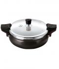 Pigeon - Belita 3-in-1 Hard Anodized 3 Ltr Pressure Cooker Set - Black