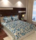 Home Candy Floral Cotton Double Bedsheet with 2 Pillow Covers - Blue