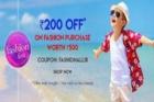 Flat 200 Off On 500 + Extra 10% Cashback On BABY CLOTHES, KIDS WEAR & FASHION ACCESSORIES
