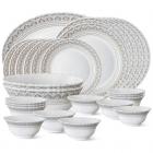 Larah by Borosil Classic Opalware Dinner Set, 27-Pieces, White