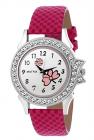 Matrix Analog Pink Dial & leather strap, Women & Girls Watch-WN-26