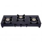 Elica Vetro Glass Top 3 Burner Gas Stove (703 CT VETRO BLK)