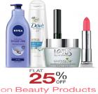 Flat 25% off on Beauty Products