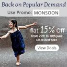 Flat 15% off on Rs. 300 & above + Extra 30% cashback via Payumoney